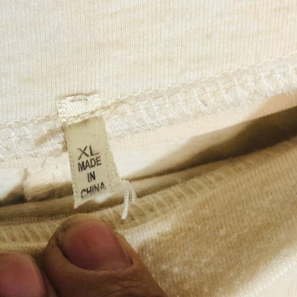 Nin skirt ivory cotton blend high low wrap elastic waist size extra large READ - Picture 6 of 9